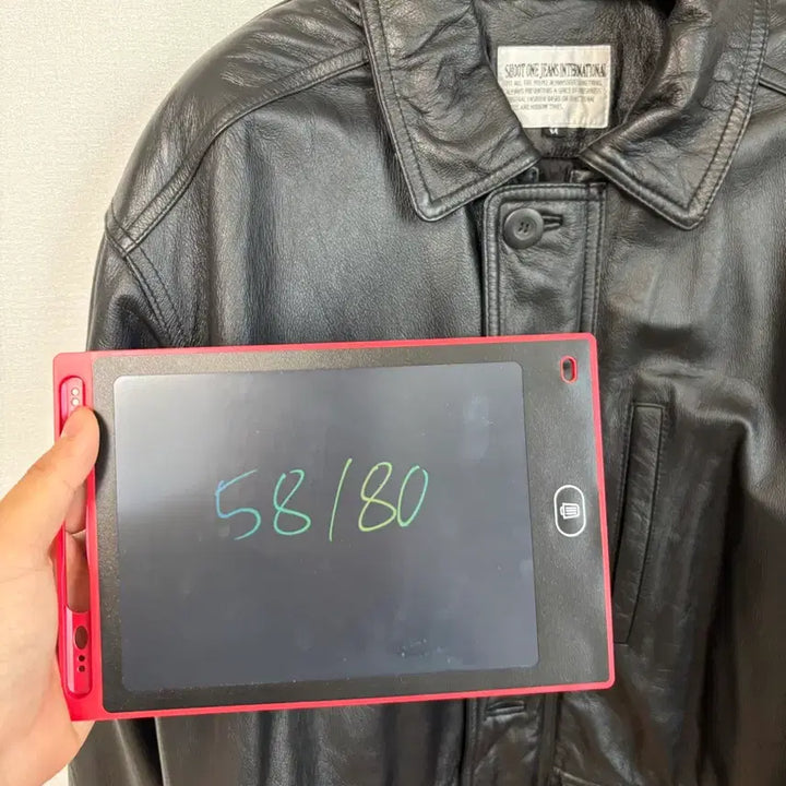 [BUNJANG] Vintage Leather Jacket / [M] 빈티지 소가죽 자켓 매트릭스 느낌