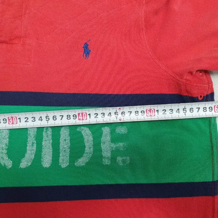 [BUNJANG] Polo Ralph Lauren Rugby T-Shirt Red XL / 폴로 랄프로렌 럭비티 반팔 카라 티셔츠 레드 xl