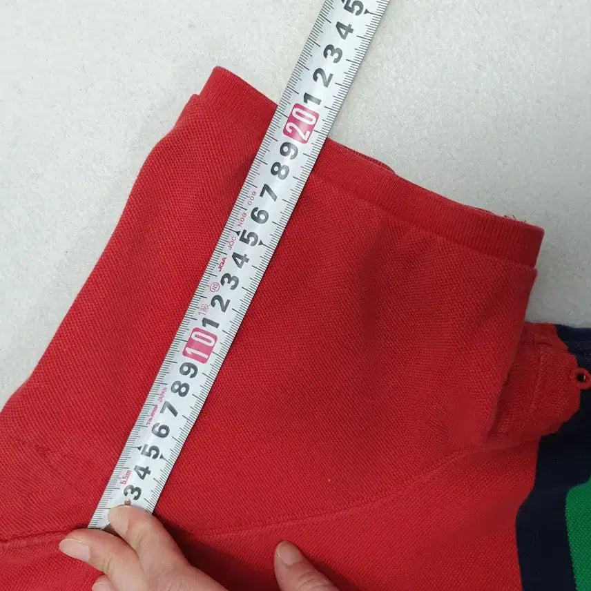 [BUNJANG] Polo Ralph Lauren Rugby T-Shirt Red XL / 폴로 랄프로렌 럭비티 반팔 카라 티셔츠 레드 xl