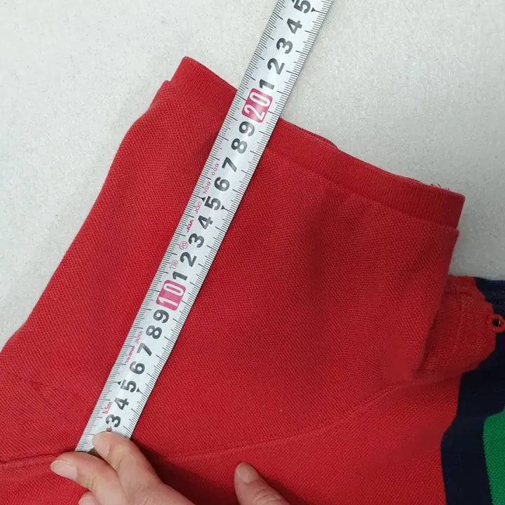 [BUNJANG] Polo Ralph Lauren Rugby T-Shirt Red XL / 폴로 랄프로렌 럭비티 반팔 카라 티셔츠 레드 xl