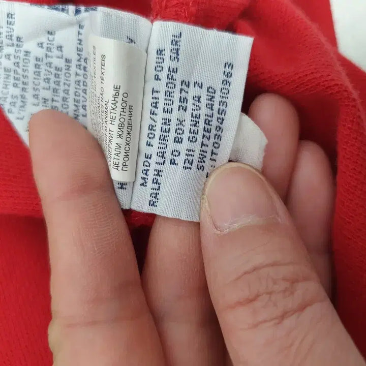 [BUNJANG] Polo Ralph Lauren Rugby T-Shirt Red XL / 폴로 랄프로렌 럭비티 반팔 카라 티셔츠 레드 xl