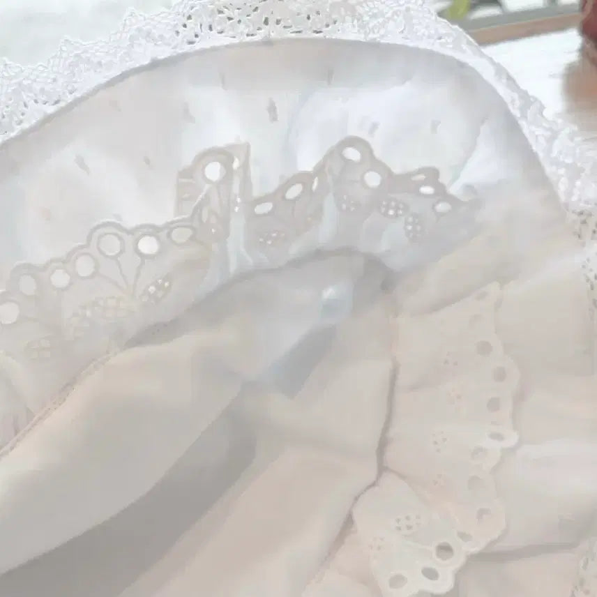 [BUNJANG] Lolita White Bonnet / 로리타화이트보닛