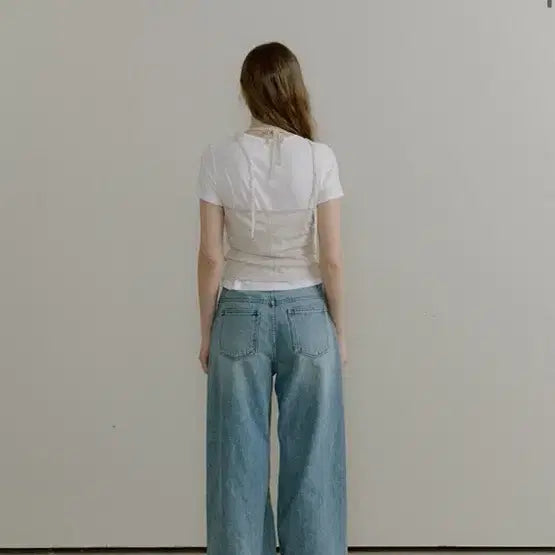 [SOLD OUT] 아워코모스 레이어드 홀터넥 티셔츠 베이지