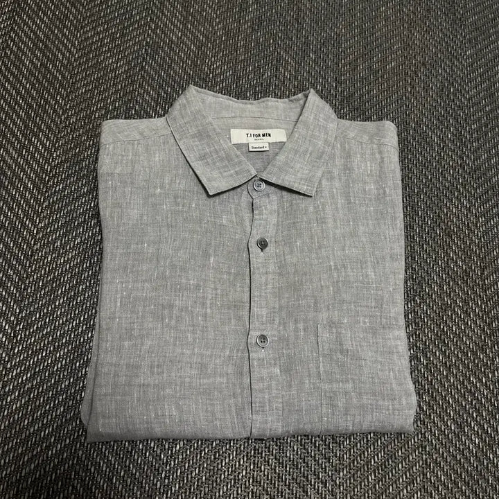 [BUNJANG] T.I FOR MEN Gray Shirt / 105] 티아이포맨(T.I FOR MEN)마셔츠