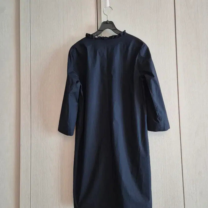 [BUNJANG] COS Frill Neck Navy Dress / 코스 프릴넥 원피스