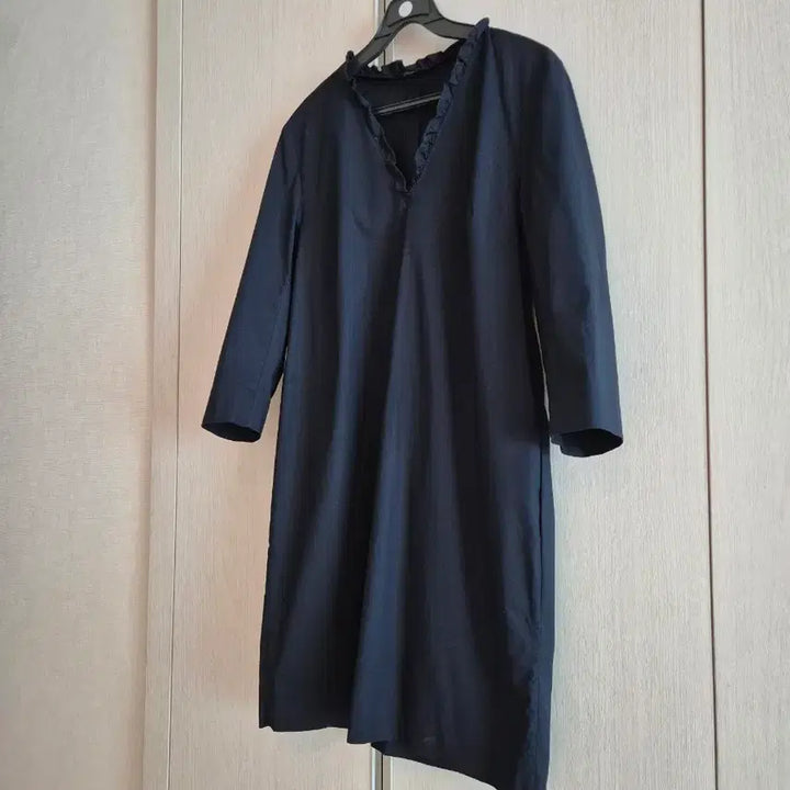 [BUNJANG] COS Frill Neck Navy Dress / 코스 프릴넥 원피스