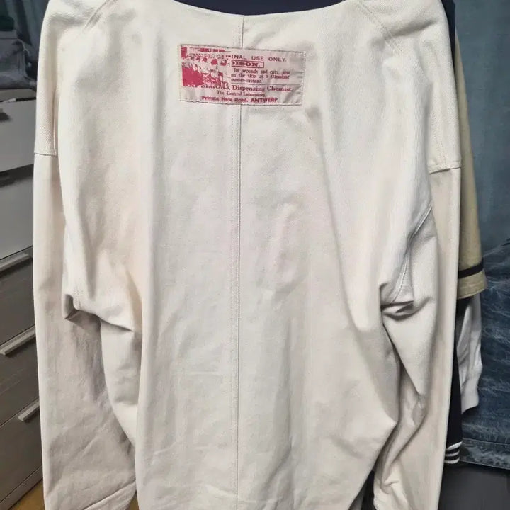 [BUNJANG] Raf Simons RS Patch Canvas Long Sleeve Shirt Ivory / 라프시몬스 RS 패치 캔버스 롱슬리브 셔츠 아이보리