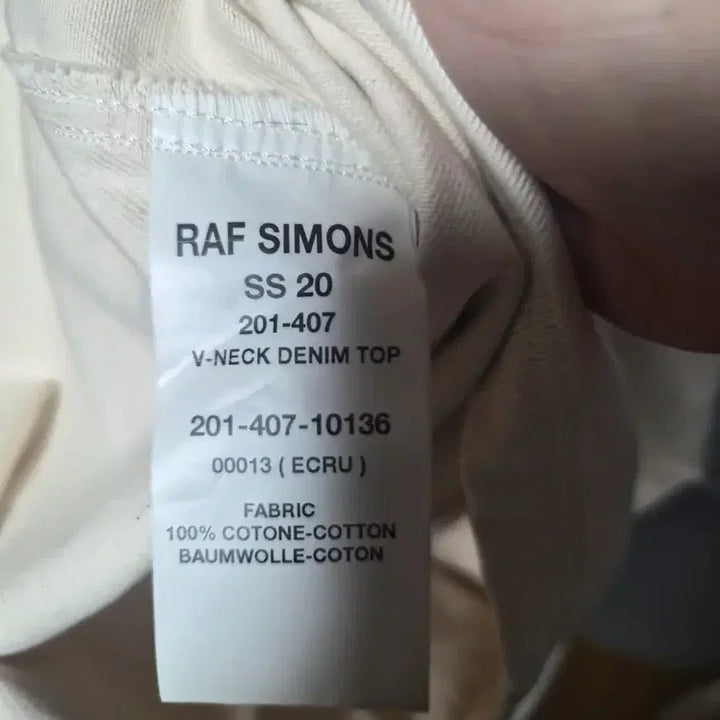 [BUNJANG] Raf Simons RS Patch Canvas Long Sleeve Shirt Ivory / 라프시몬스 RS 패치 캔버스 롱슬리브 셔츠 아이보리