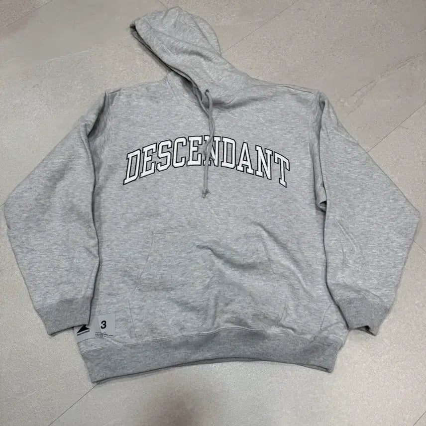 [BUNJANG] Descendant Hooded Sweatshirt Gray Size 3 / 디센던트 후드티 3