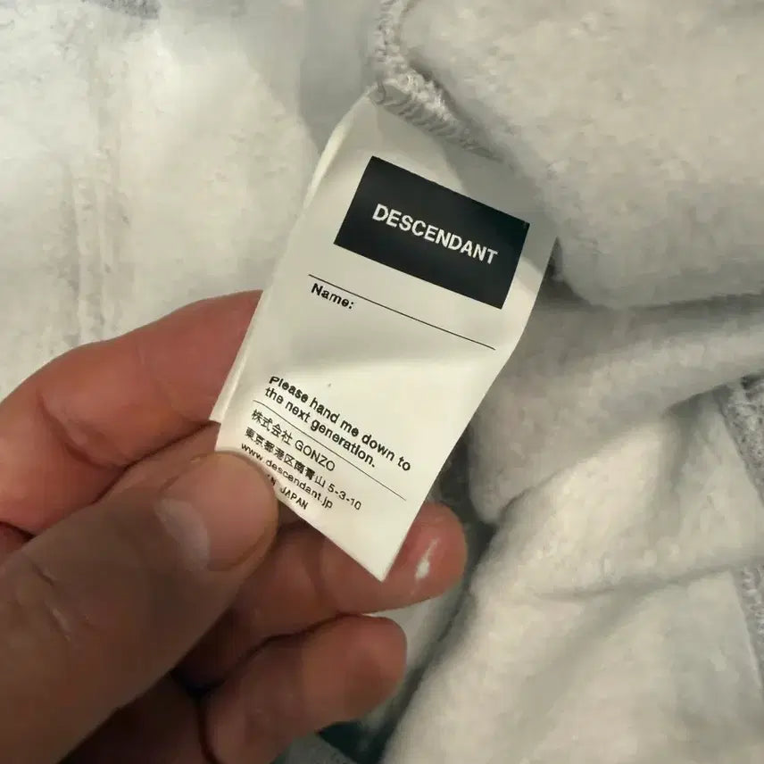 [BUNJANG] Descendant Hooded Sweatshirt Gray Size 3 / 디센던트 후드티 3