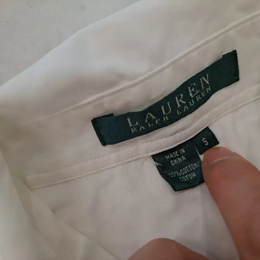 [BUNJANG] Lauren Ralph Lauren White Sleeveless Shirt / 로렌 랄프로렌 화이트 민소매 셔츠