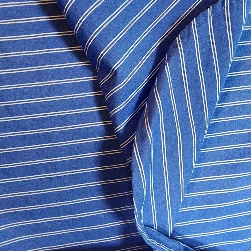 [BUNJANG] Uniqlo Blue Striped Shirt M / 유니클로 블루 스트라이프 셔츠 M