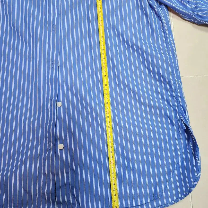 [BUNJANG] Uniqlo Blue Striped Shirt M / 유니클로 블루 스트라이프 셔츠 M