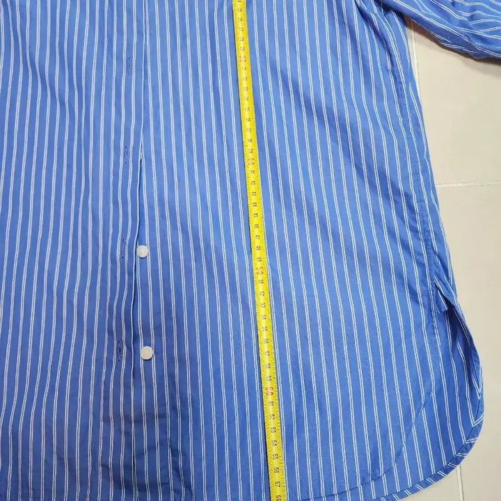 [BUNJANG] Uniqlo Blue Striped Shirt M / 유니클로 블루 스트라이프 셔츠 M