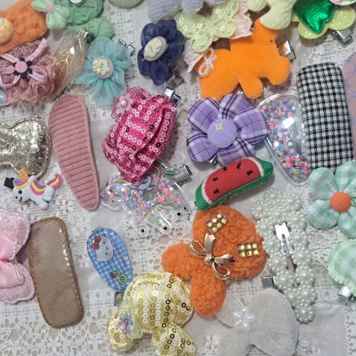 [SOLD OUT] H3 새상품 귀여운 유아 머리핀 세트 50개 일괄