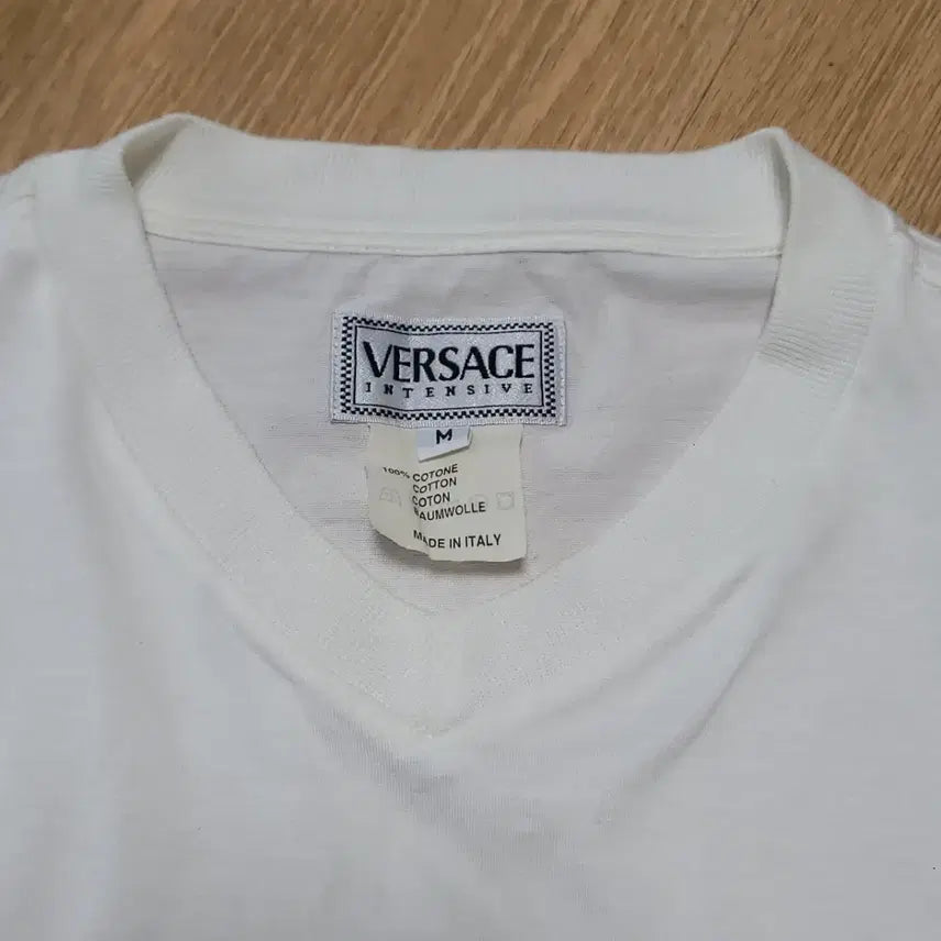 [SOLD OUT] 베르사체 화이트 V넥 긴팔 티셔츠