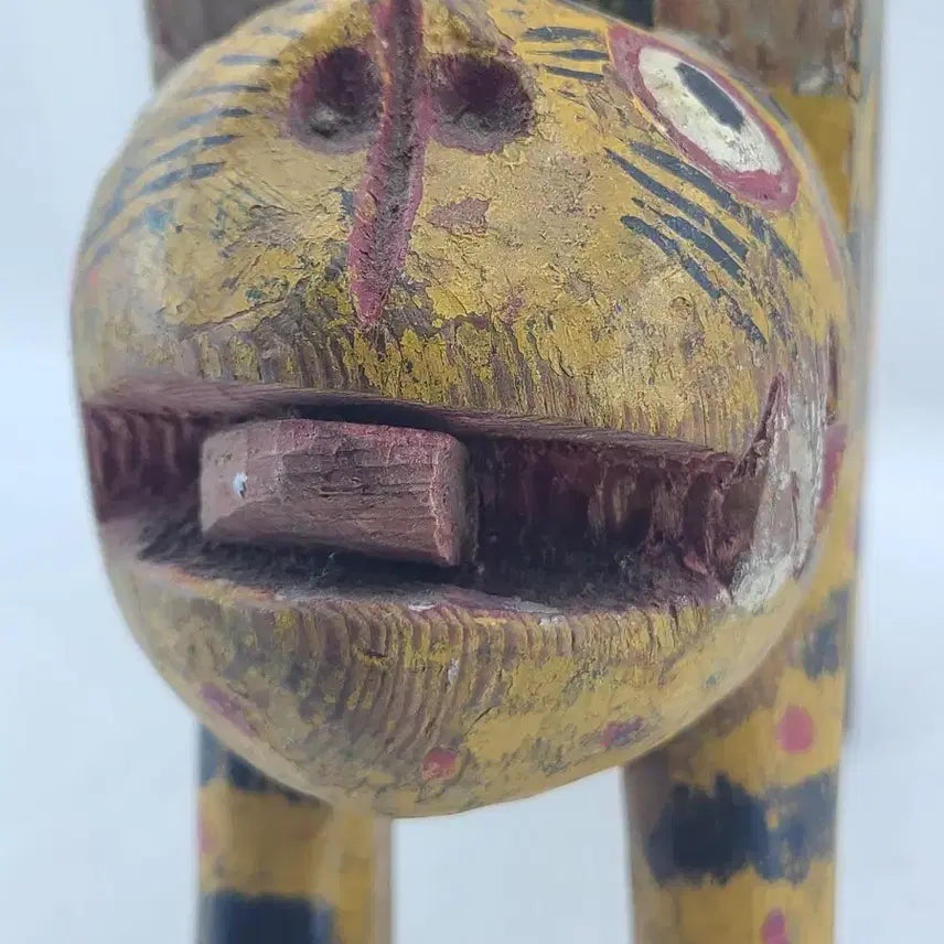 [BUNJANG] Wooden Tiger Rider Sculpture Ornament / 호랑이 탄 사람 나무 조각상 장식품