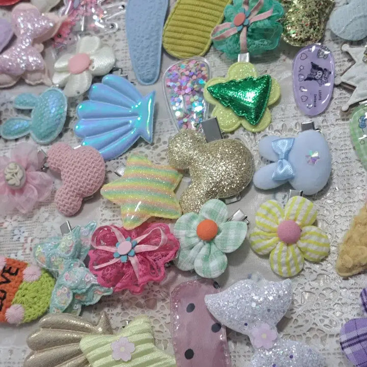 [SOLD OUT] H6 새상품 귀여운 유아 머리핀 세트 50개 일괄