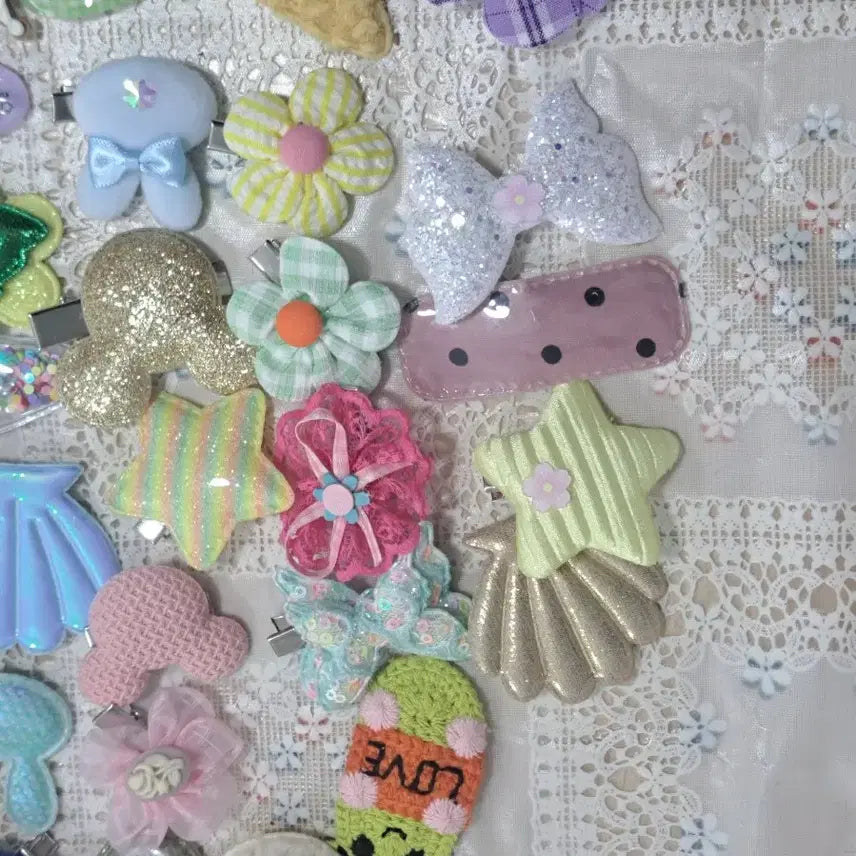 [SOLD OUT] H6 새상품 귀여운 유아 머리핀 세트 50개 일괄