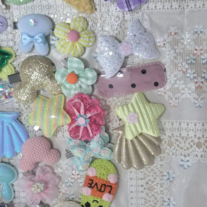 [SOLD OUT] H6 새상품 귀여운 유아 머리핀 세트 50개 일괄