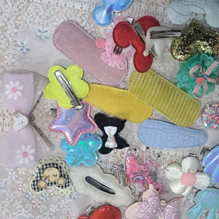 [SOLD OUT] H6 새상품 귀여운 유아 머리핀 세트 50개 일괄
