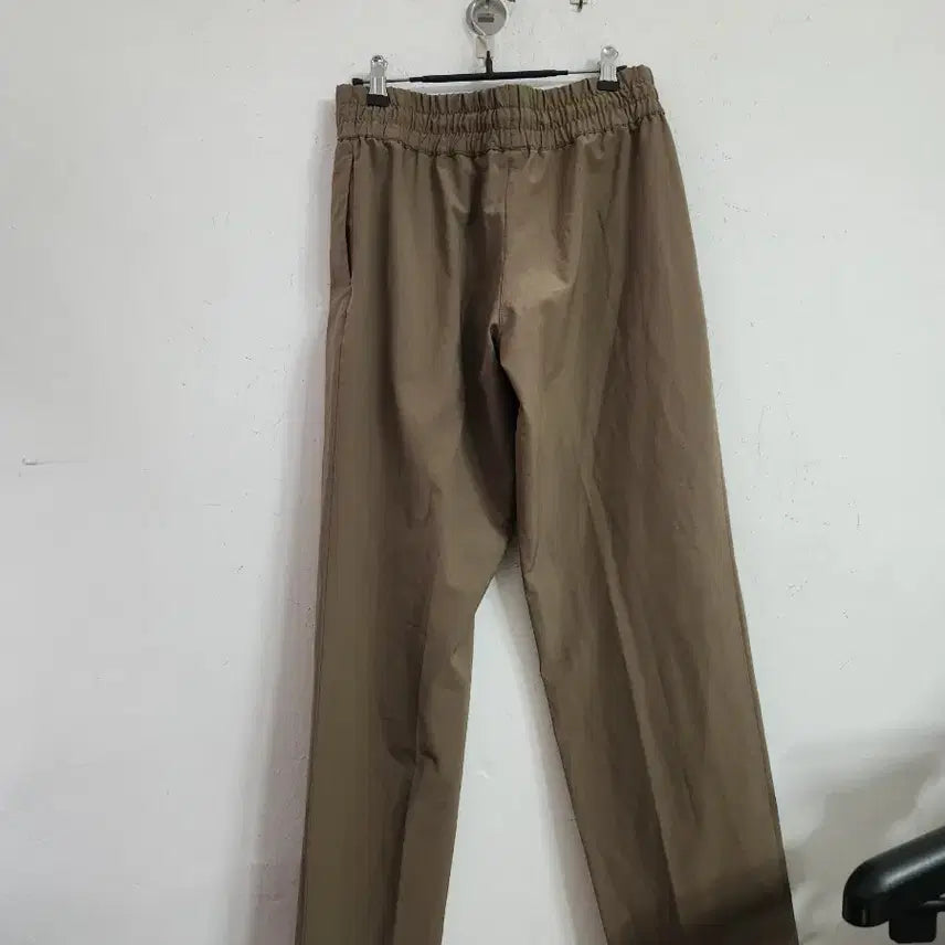 [BUNJANG] Khaki Wide Waistband Pants / 카키색 허리밴딩 와이드 팬츠