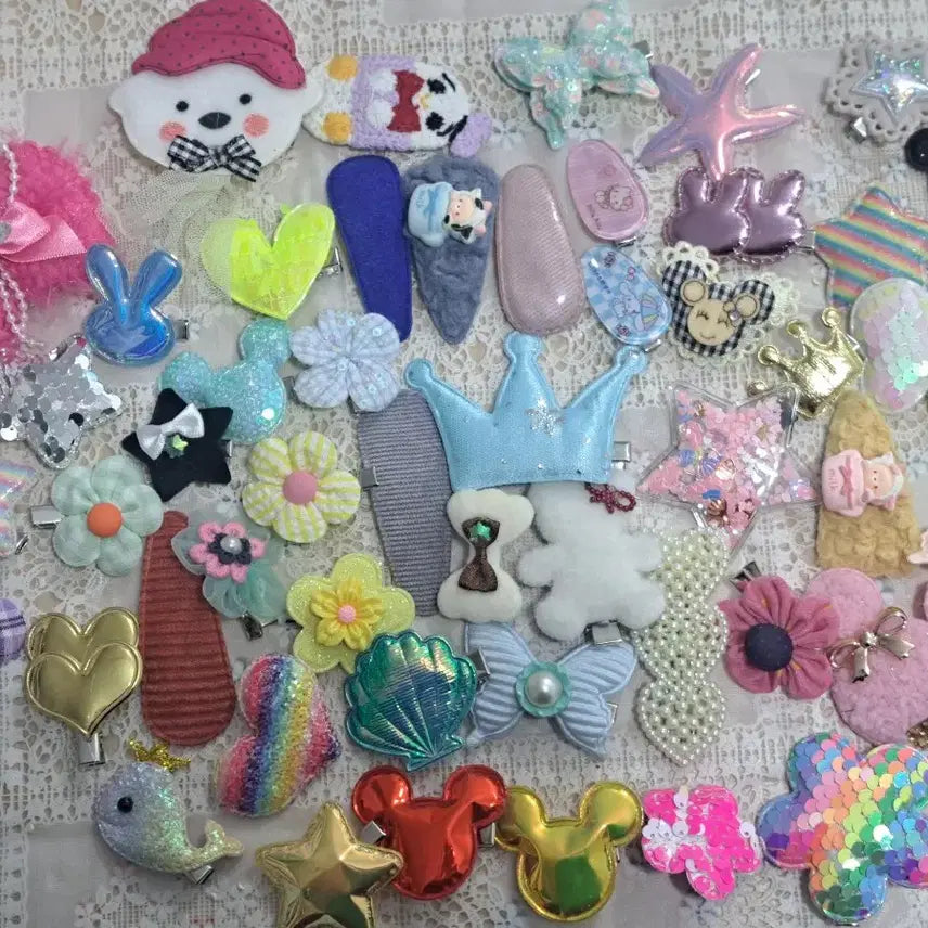 [BUNJANG] H7 Baby Hairpin Set (50 Pieces) / H7 새상품 귀여운 유아 머리핀 세트 50개 일괄