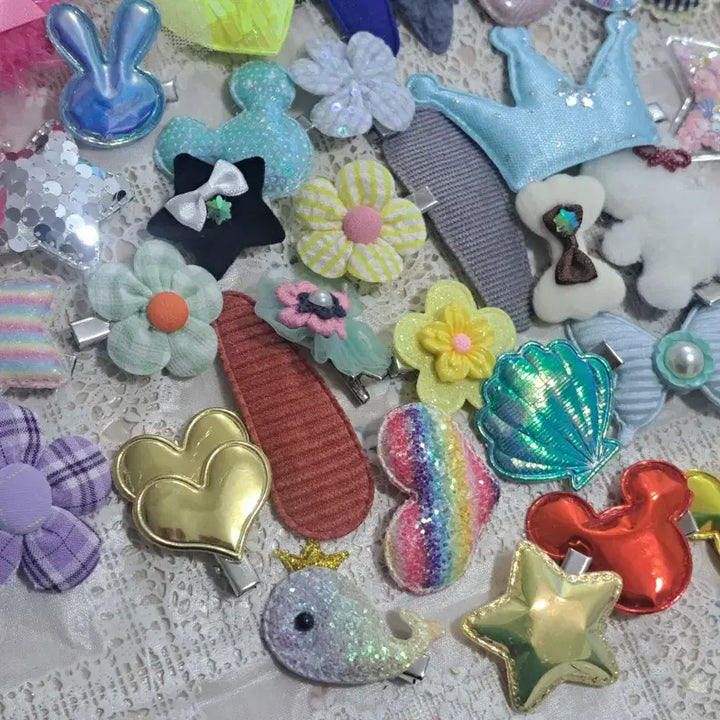 [BUNJANG] H7 Baby Hairpin Set (50 Pieces) / H7 새상품 귀여운 유아 머리핀 세트 50개 일괄