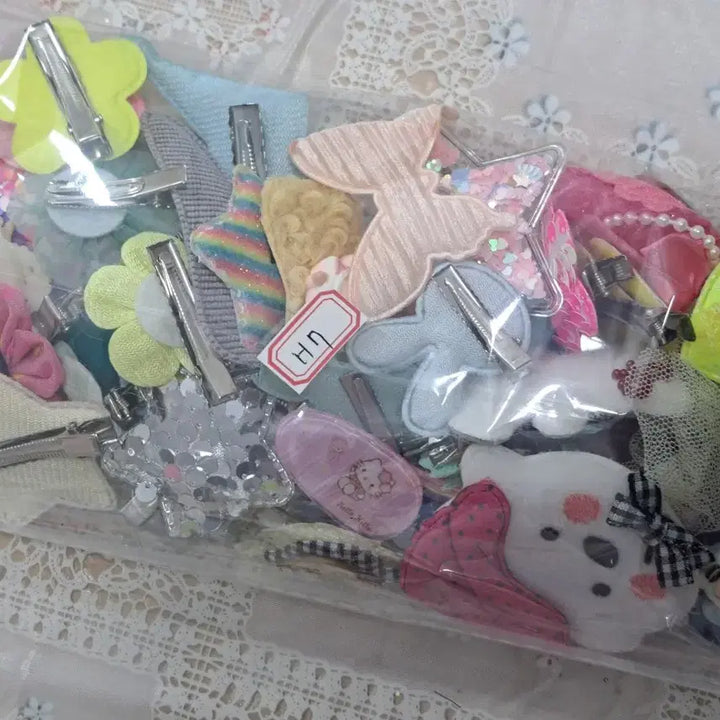 [BUNJANG] H7 Baby Hairpin Set (50 Pieces) / H7 새상품 귀여운 유아 머리핀 세트 50개 일괄