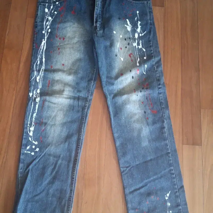 [BUNJANG] Painting Denim Jeans / 페인팅 데님 청바지38