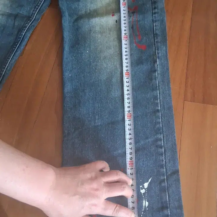 [BUNJANG] Painting Denim Jeans / 페인팅 데님 청바지38