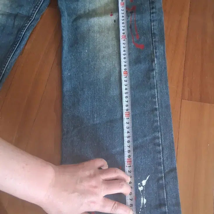 [BUNJANG] Painting Denim Jeans / 페인팅 데님 청바지38