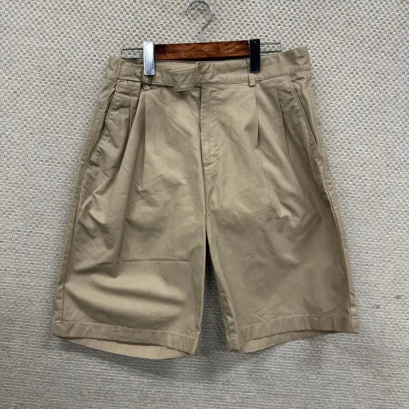 [BUNJANG] Musinsa Standard Cotton Pinstuck Shorts 31 inch / 무신사스탠다드 핀턱 코튼팬츠 반바지 31인치 A10022