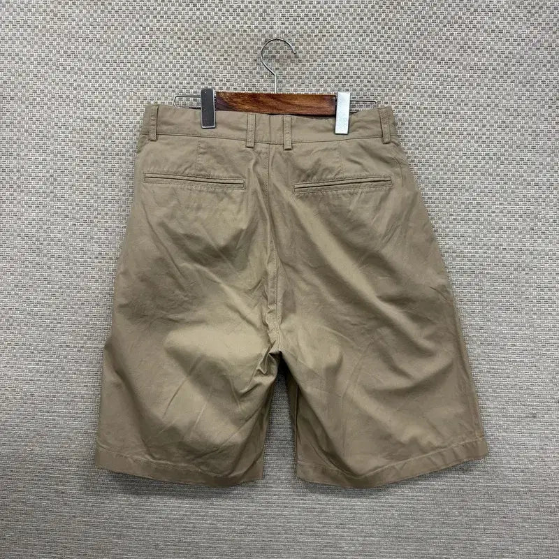 [BUNJANG] Musinsa Standard Cotton Pinstuck Shorts 31 inch / 무신사스탠다드 핀턱 코튼팬츠 반바지 31인치 A10022