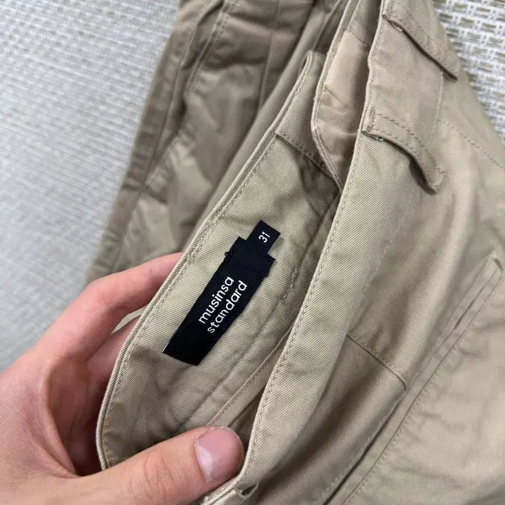 [BUNJANG] Musinsa Standard Cotton Pinstuck Shorts 31 inch / 무신사스탠다드 핀턱 코튼팬츠 반바지 31인치 A10022