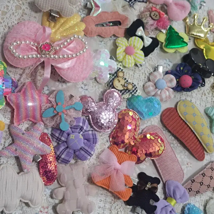 [BUNJANG] H9 Baby Hairpin Set (50 Pieces) / H9 새상품 귀여운 유아 머리핀 세트 50개 일괄