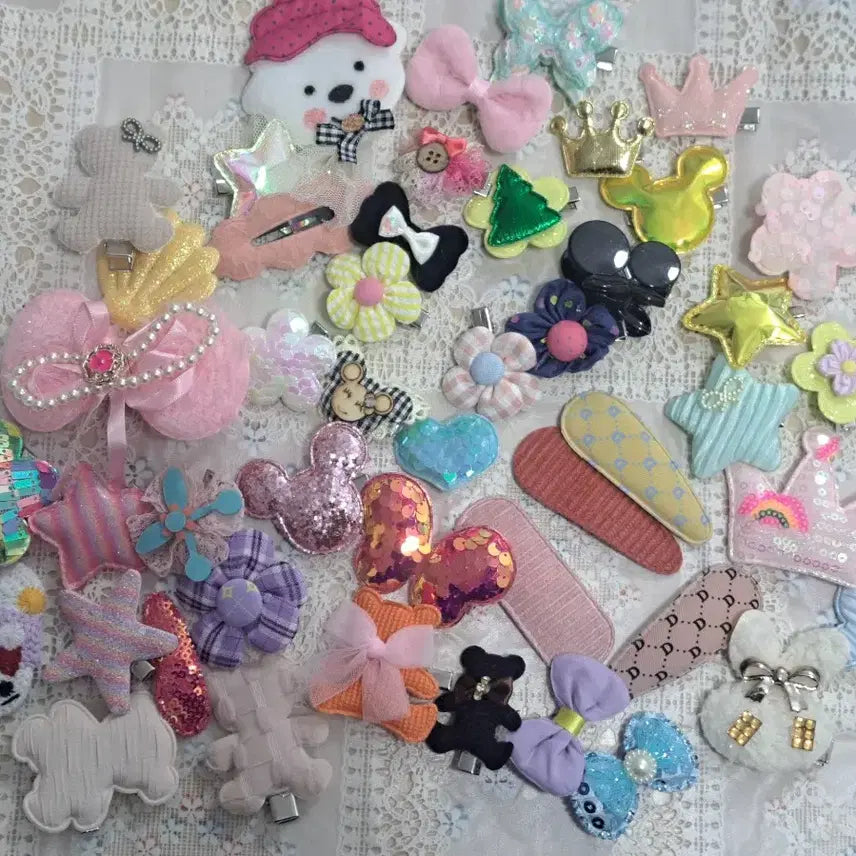 [BUNJANG] H9 Baby Hairpin Set (50 Pieces) / H9 새상품 귀여운 유아 머리핀 세트 50개 일괄