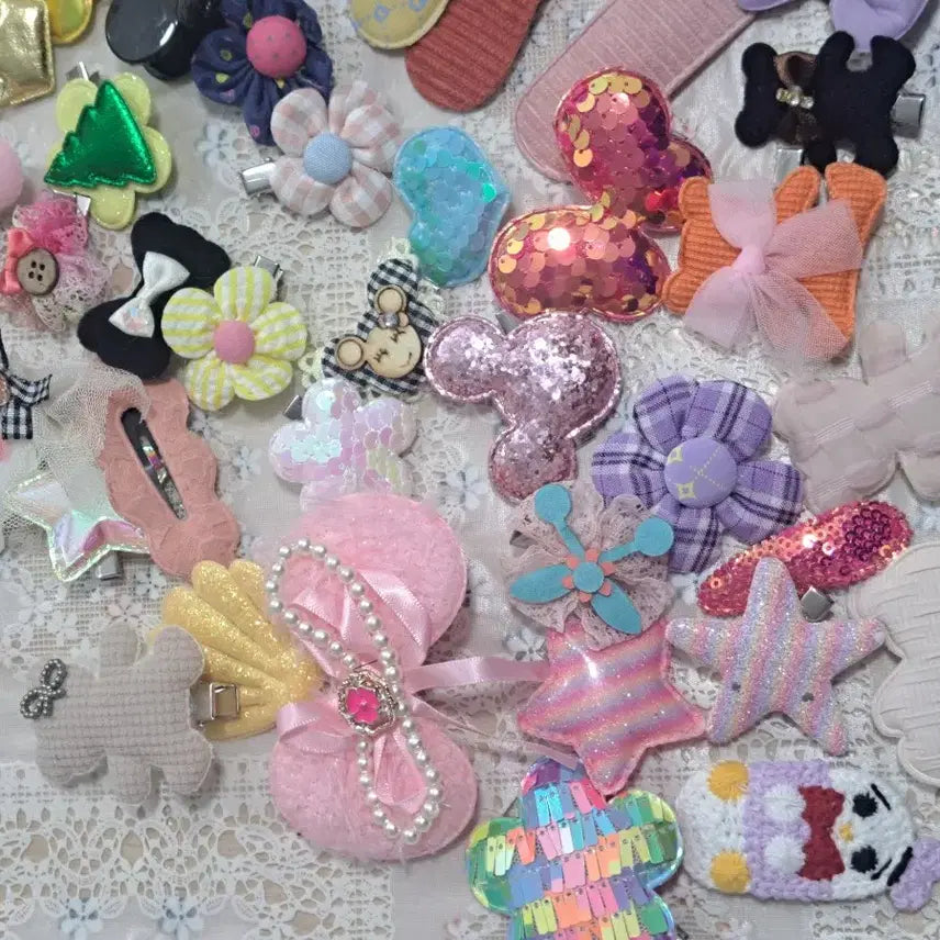 [BUNJANG] H9 Baby Hairpin Set (50 Pieces) / H9 새상품 귀여운 유아 머리핀 세트 50개 일괄