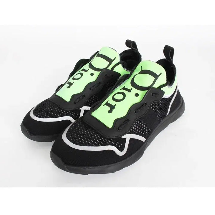 [BUNJANG] Dior B21 Neon Sneakers Black Green 44 / 디올 B21 네온 스니커즈 블랙 그린 44(290)