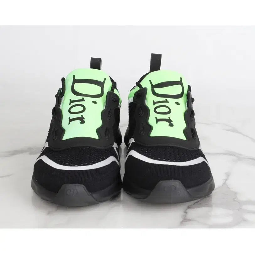 [BUNJANG] Dior B21 Neon Sneakers Black Green 44 / 디올 B21 네온 스니커즈 블랙 그린 44(290)