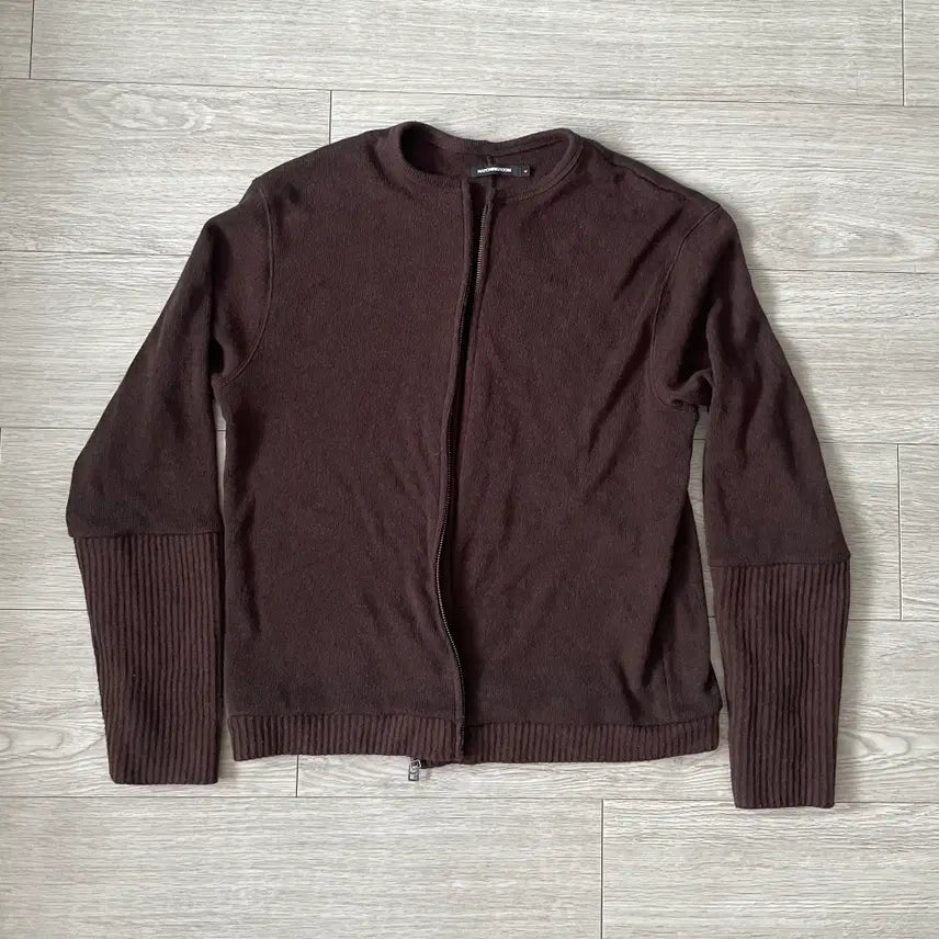 [BUNJANG] Hatching Room Double Layer Cardigan Brown / 해칭룸 더블 레이어 가디건 브라운 4사이즈