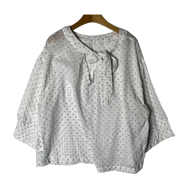 [BUNJANG] Earth Music Ecology Dot See-through Blouse / [Earth music] 어스앤뮤직에콜로지 도트 시스루 블라우스