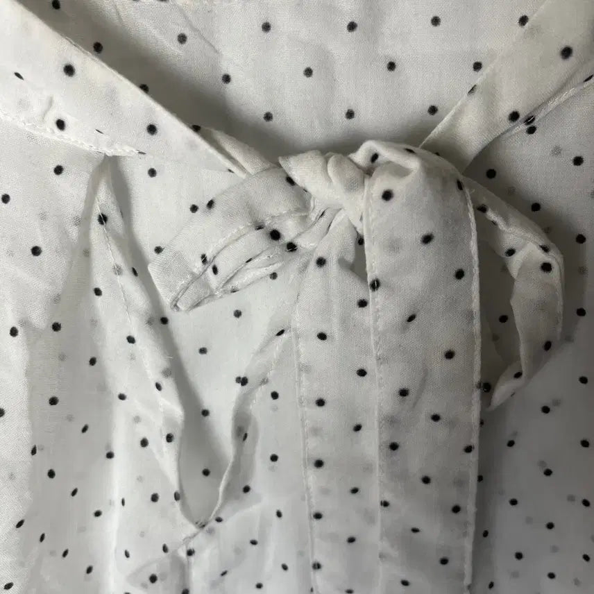 [BUNJANG] Earth Music Ecology Dot See-through Blouse / [Earth music] 어스앤뮤직에콜로지 도트 시스루 블라우스