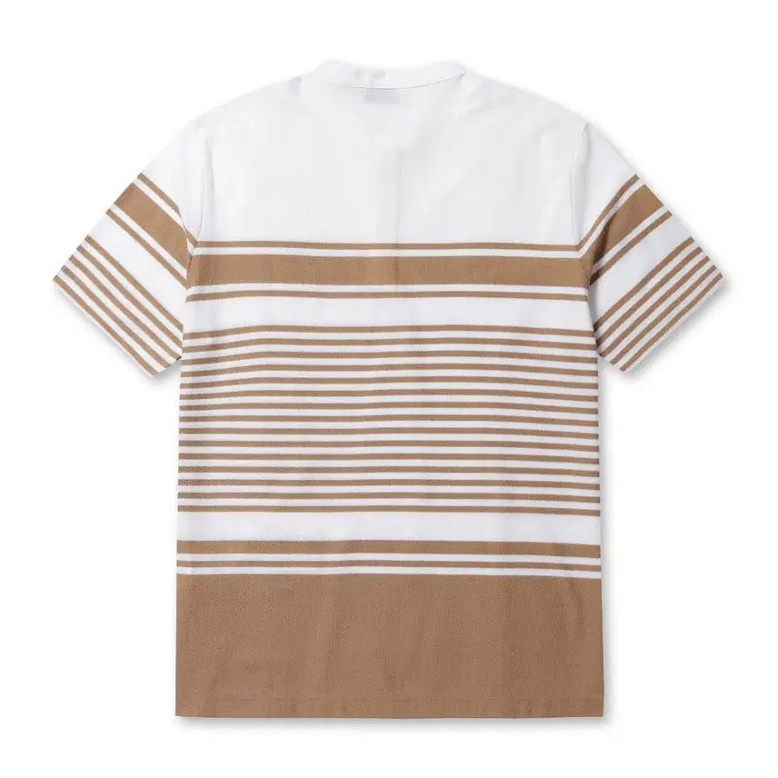 [BUNJANG] Brentwood Striped Henley Neck T-shirt / 브렌우드 티셔츠 새제품