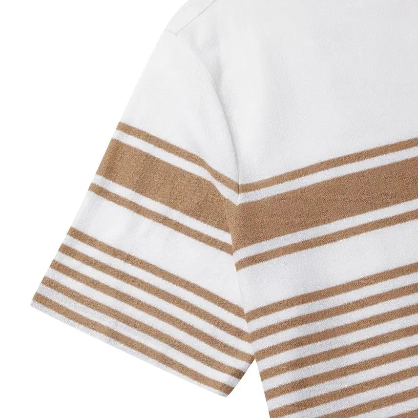 [BUNJANG] Brentwood Striped Henley Neck T-shirt / 브렌우드 티셔츠 새제품