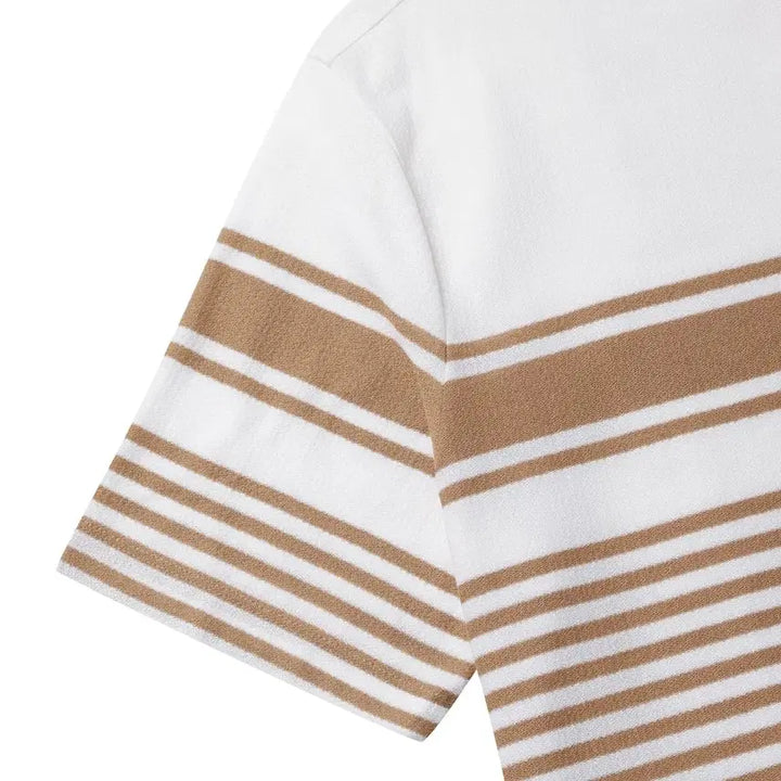 [BUNJANG] Brentwood Striped Henley Neck T-shirt / 브렌우드 티셔츠 새제품