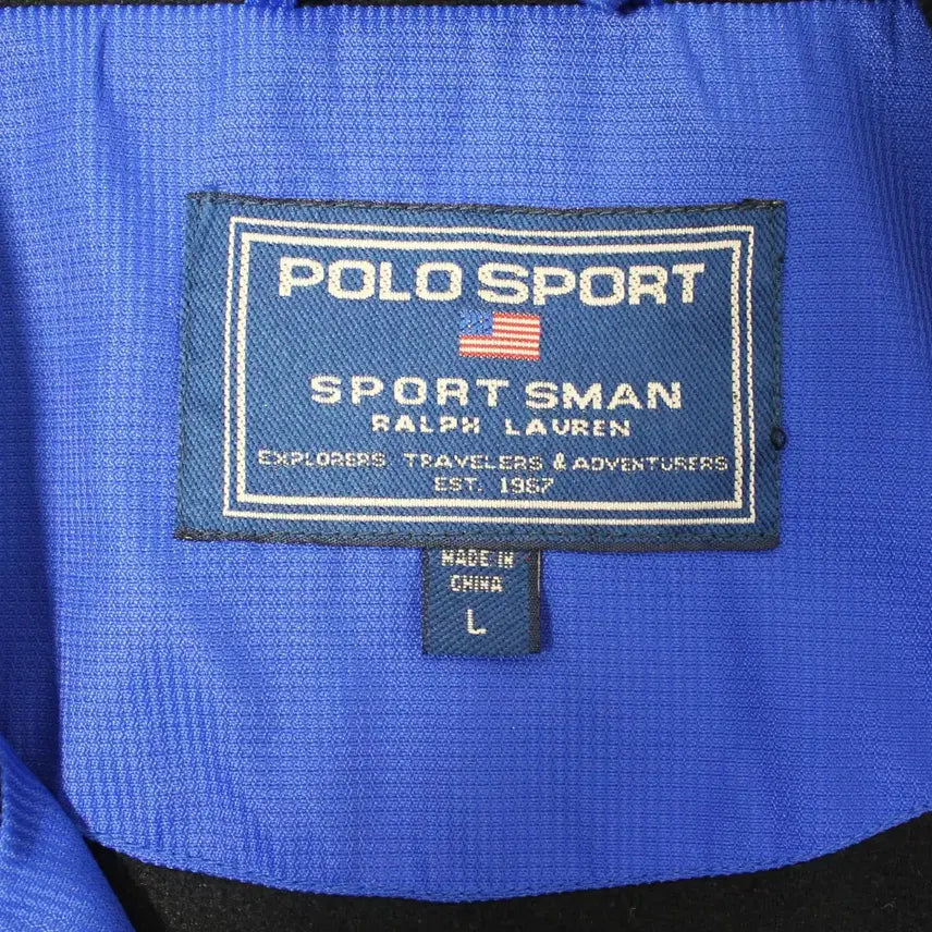 [BUNJANG] Polo Sport USA Blue Windbreaker Jacket / Polo 폴로 스포츠 USA 블루 바람막이