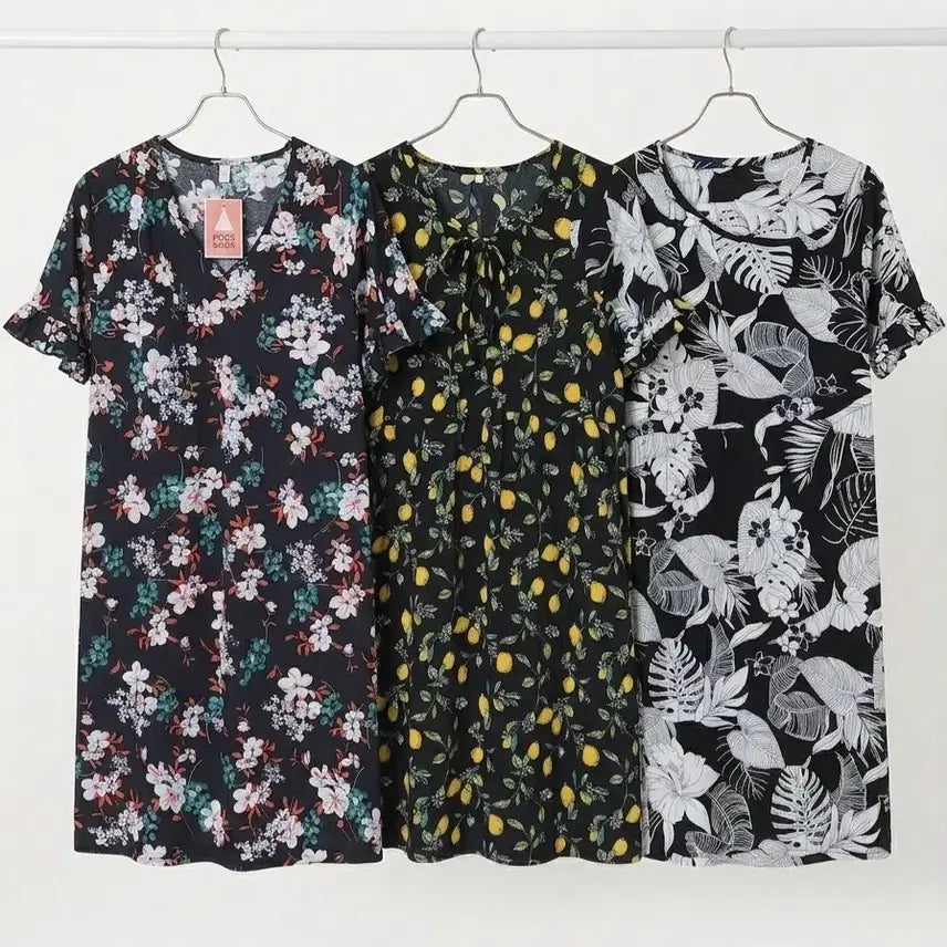 [BUNJANG] Home Wear Rayon Dress (3-Piece Set) / **새상품 ** 홈웨어원피스 3장