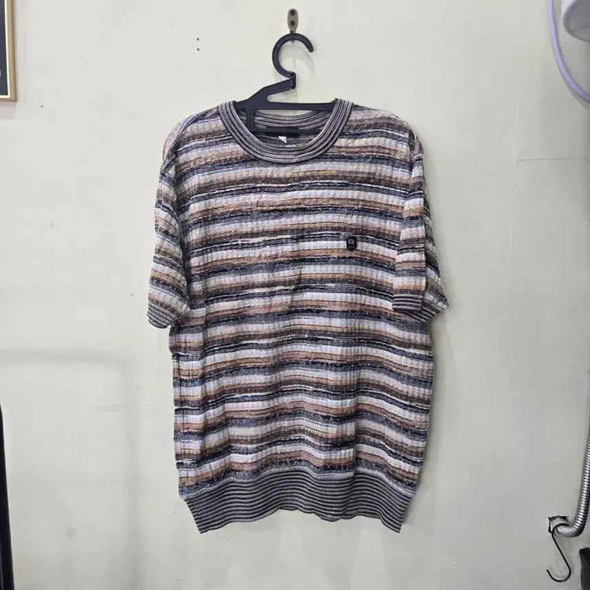 [BUNJANG] Lee Dong Soo Striped Knit Short Sleeve / [105] 이동수 니트 반팔