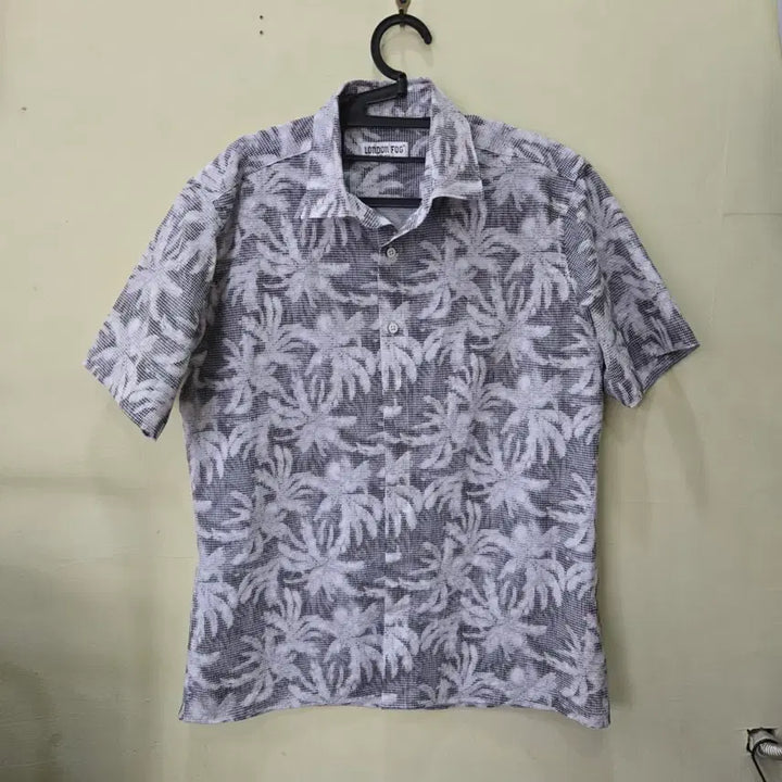 [BUNJANG] London Fog Palm Tree Print Short Sleeve Shirt / [100] 런던포그 반팔 셔츠